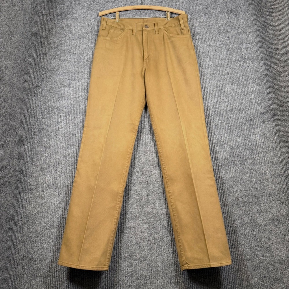 Vintage 60s Levi's Big E Sta-Prest Pants 32x31 Talon 42 Pique Brown Mod